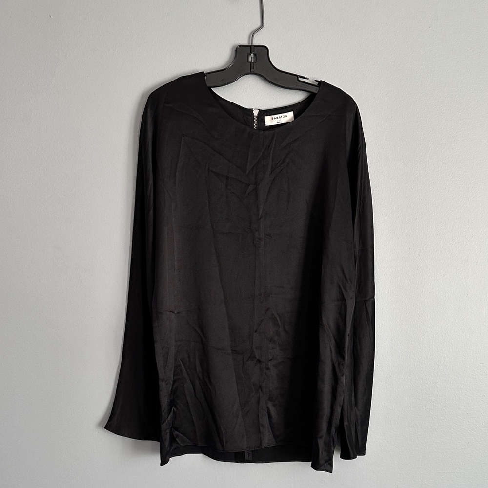 Babaton Elegant Black Long Sleeve Blouse